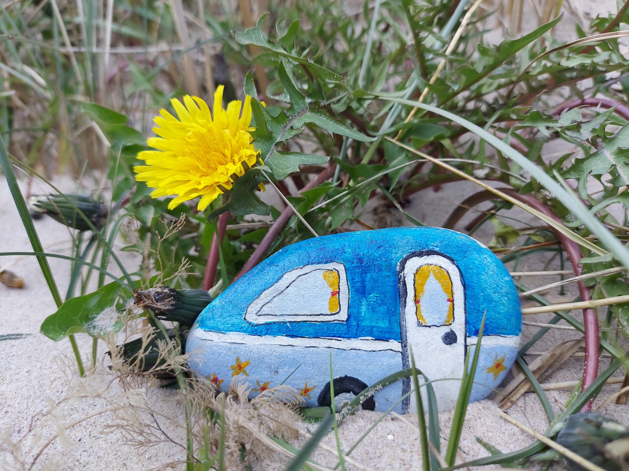 Painted Stone Caravan